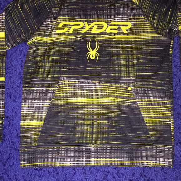 Spyder Hoodie Snowboard Shred Stretch neon spandex jacket coat LG - Picture 3 of 13